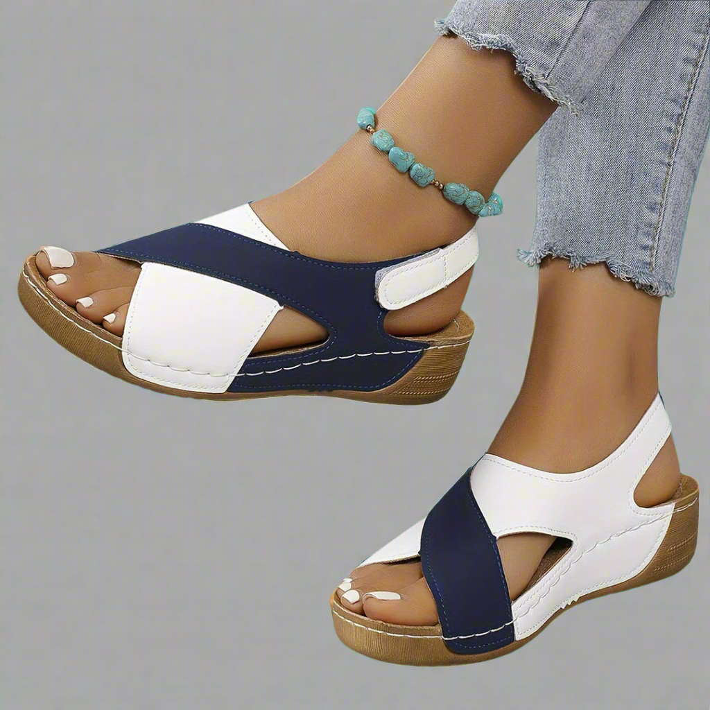 EVA STYLE | COLORBLOCK SLINGBACK SANDALS