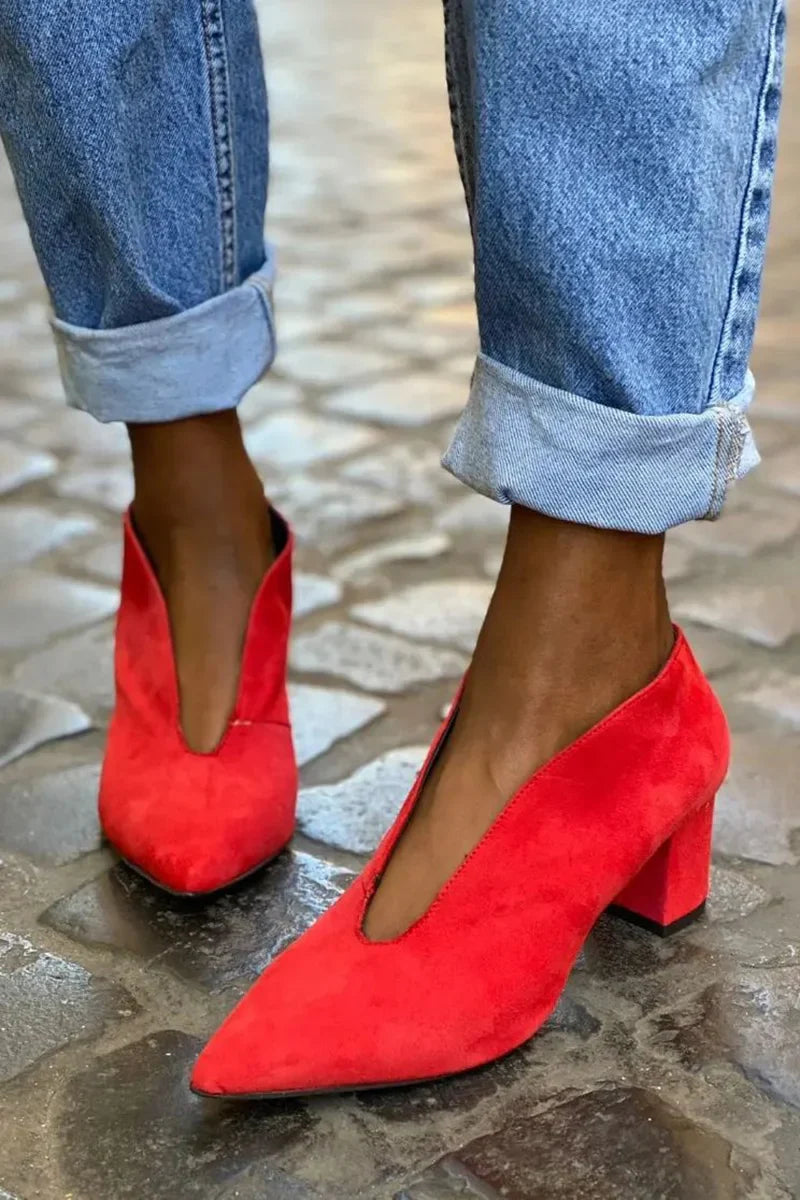 EVA STYLE | ELEGANT BLOCK HEEL PUMPS