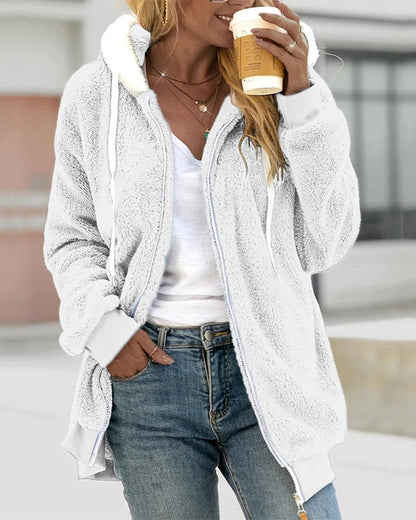 Ivy | Fleece Hoodie with Zipper - Warm and Comfortable