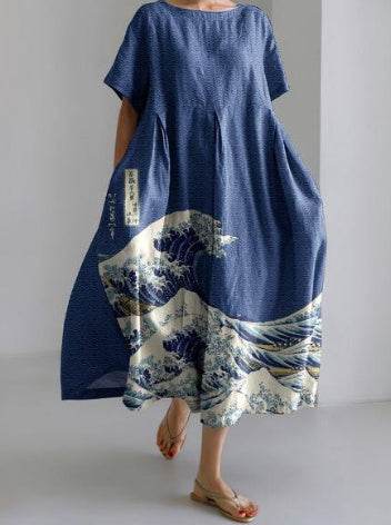 ISLA™ - FLORAL PRINT V-NECK DRESS