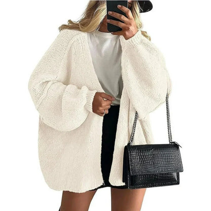 CozyChic Oversized Lantern Sleeve Cardigan