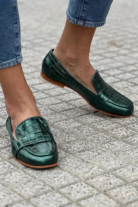 EVA STYLE  | CROCODILE EFFECT LOAFER