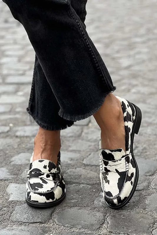 EVA STYLE  | COW-PRINT LOAFERS