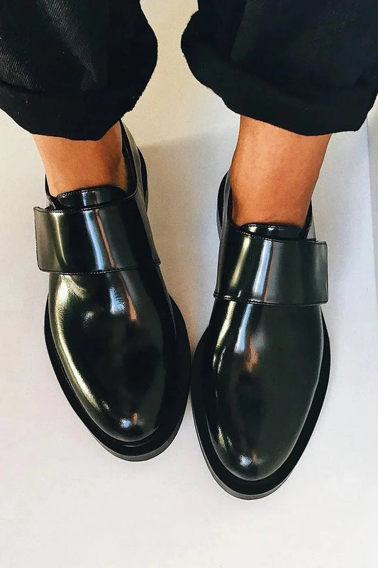 EVA STYLE  | POLISHED STRAP LOAFERS