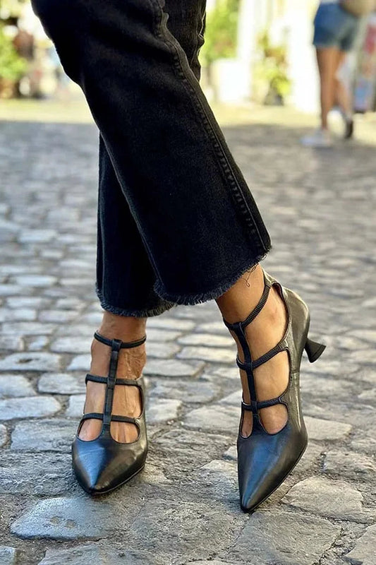 EVA STYLE  | ELEGANT PUMPS WITH STRAPS