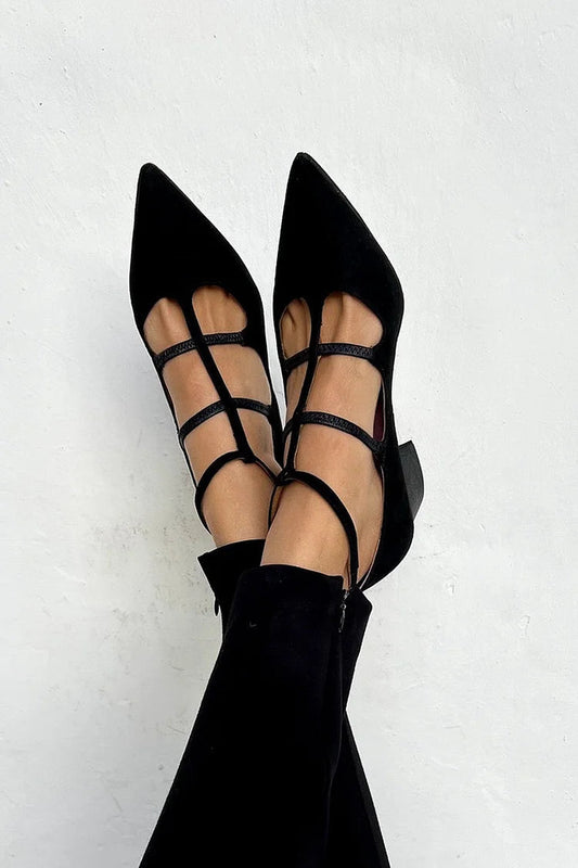 EVA STYLE  | STRAPPY POINTED FLATS