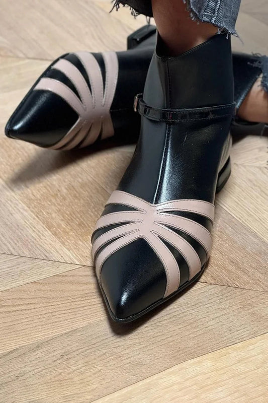 EVA STYLE  | POINTED GEOMETRIC ANKLE BOOT