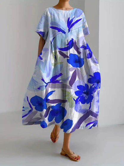 ISLA™ - FLORAL PRINT V-NECK DRESS