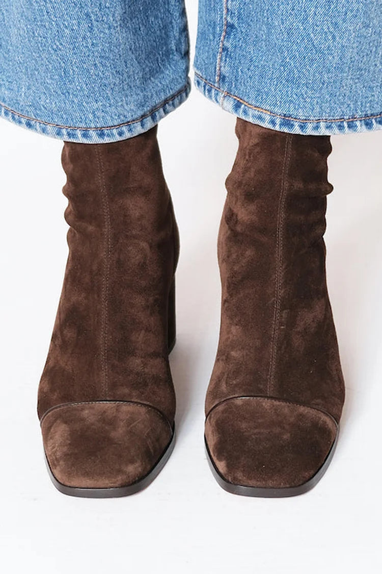 EVA STYLE  | SQUARE TOE HEELED BOOTS