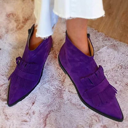 EVA STYLE | FRINGED ANKLE BOOTS