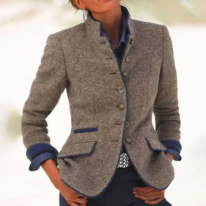 Cameron | Elegant High Collar Cardigan