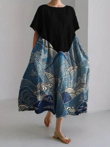 ISLA™ - FLORAL PRINT V-NECK DRESS