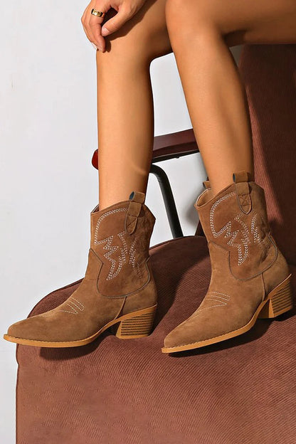 EVA STYLE  | POINTED WESTERN ANKLE BOOT