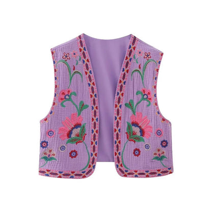 Vivienne™ | Vintage Embroidered Boho Vest