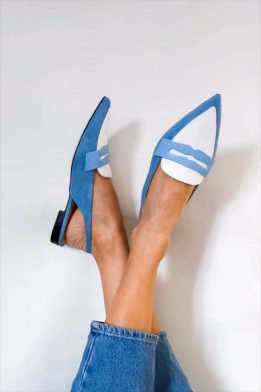 EVA STYLE  | BLUE SLINGBACK LOAFERS