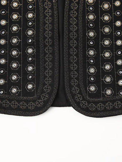 Celestia™ | Sequin Embroidered Boho Ves