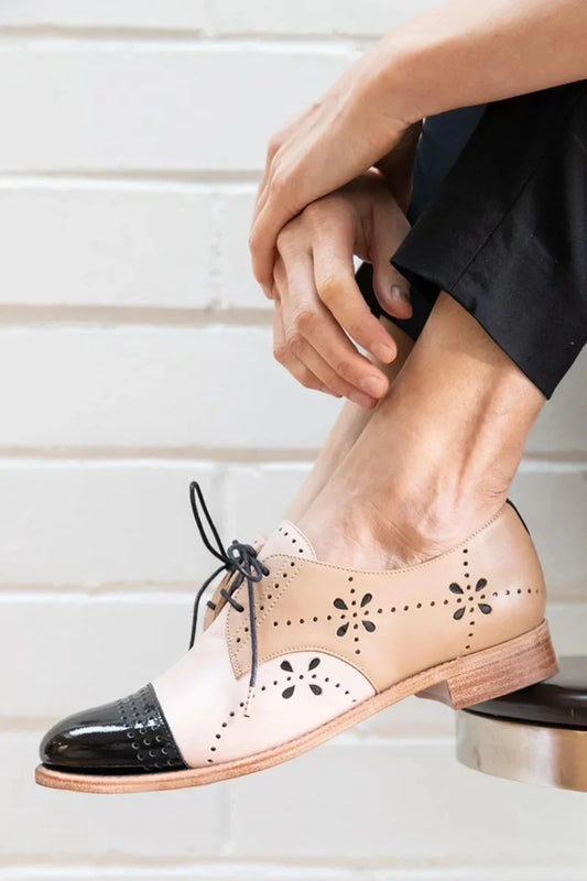 EVA STYLE  | TWO-TONE OXFORD SHOES