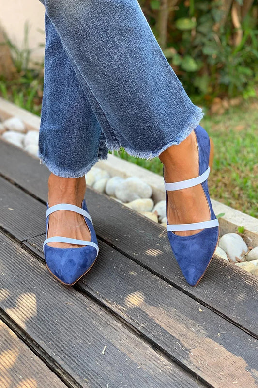EVA STYLE  | PURPLE STRAP FLATS