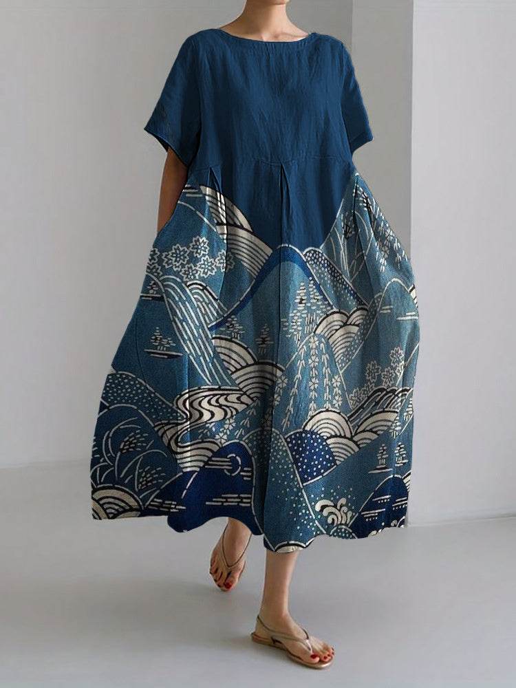 ISLA™ - FLORAL PRINT V-NECK DRESS