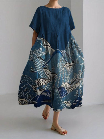 ISLA™ - FLORAL PRINT V-NECK DRESS